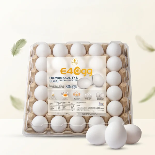 e4egg Premium White Eggs – 30 Eggs Pack